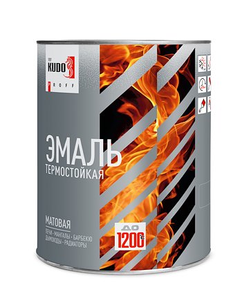 Эмаль термостойкая KUDO PROFF матовая KUB-50xx-08